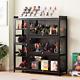 Display Cabinet With Doors, Clear Display Case For Figures, Multifunctional Bamb