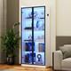 Display Cabinet With Doors And Adjustable Shelves, 65 Bookcase With Led Lights