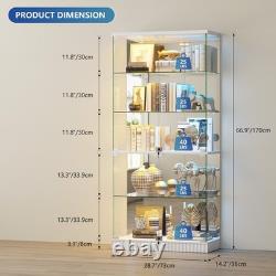 Display Cabinet with RGB Lights, Curio Cabinet Display Cases for Collectibles