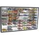 Display Case Acrylic Wall Mount 56 Slots For 1/64 Scale Toy Cars Storage