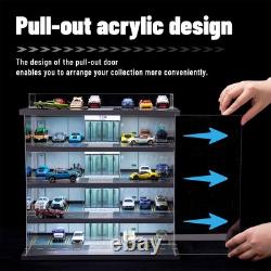 Display Case for Hot Wheels Garage with LED Light and Acrylic Cover 1/64 Scal