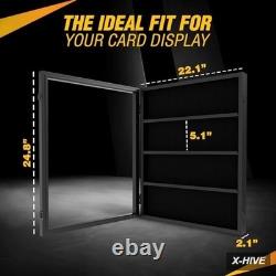 Display Cases 1 24 Graded Card Case Baseball Stand UV Protection Storage Cabinet