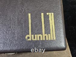 Dunhill Storage/Display Case Salesman Box Holds 6 Pipes Dark Brown #1