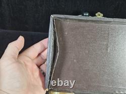 Dunhill Storage/Display Case Salesman Box Holds 6 Pipes Dark Brown #1