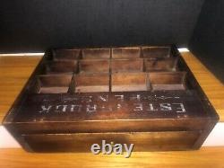 Esterbrooks Pens wooden Store Display Case for Esterbrooks Steel Pens 14 W