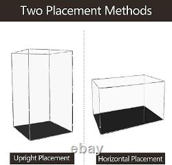 Evron Display Case for Collectibles Assemble Clear Acrylic Box Alternative Glass