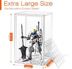 Extra Large Acrylic Display Case for Boots & Figures with Magnetic Lid