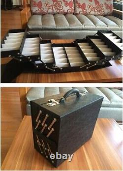 Eyeglasses Display Case 56PCS Suitcase Foldable Eyewear Storage Box for Sunglass