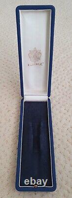 Faberge Michel Perchin Blue Display Presentation Storage Pen Box Case Swiss Made