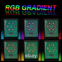 Fingerprint Automatic 6 Watch Winder 6 Watches Storage Display Case Box RGB Gift
