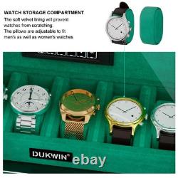 Fingerprint Automatic 6 Watch Winder 6 Watches Storage Display Case Box RGB Gift
