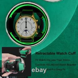 Fingerprint Automatic 6 Watch Winder 6 Watches Storage Display Case Box RGB Gift