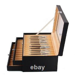 Fountain Pen Leather Display Box Organizer Storage Box Collector 36 Slots Gift