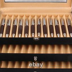 Fountain Pen Leather Display Box Organizer Storage Box Collector 36 Slots Gift