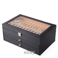 Fountain Pen Leather Display Box Organizer Storage Box Collector 36 Slots Gift