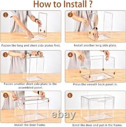 Freebat Stackable Storage Organizers, Clear Acrylic Display Case, 9-Pack Acrylic