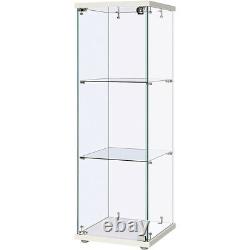 Glass Countertop Display Case Store Fixture Showcase with Front Lock 25mm MDF Base
