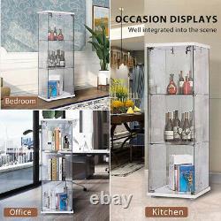 Glass Countertop Display Case Store Fixture Showcase with Front Lock 25mm MDF Base