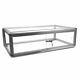 Glass Countertop Display Case Store Fixture With Front Lock Silver 30x18x9