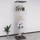 Glass Display Cabinet 4-shelf 2 Doors Curio Cabinet Display Case Storage Cabinet