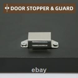 Glass Display Cabinet WithMirror 4 Shelves 3 Door Storage Case For Curio NEW White