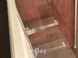 Glass Display Case Retail Store 2 Shelves Expandable Lighted Lockable