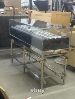 Glass Floor Standing Retail Display Case, Enclosed Storage Area