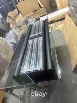 Glass Floor Standing Retail Display Case, Enclosed Storage Area