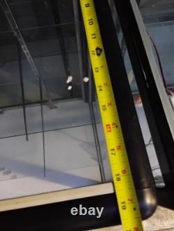 Glass Metal Floor Standing Retail Display Case with Shelves, Black Frame