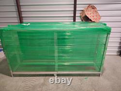 Glass Retail Display Case Floor Standing Enclosed Storage Metal Frame