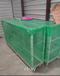 Glass Retail Display Case Floor Standing Enclosed Storage Metal Frame