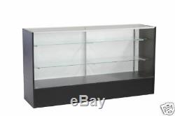 Glass Wood Black Showcase Display Case Store Fixture Knocked Down #SC-SC6BK