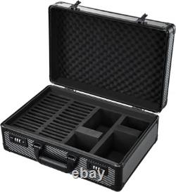 Graded Card Case Storage Box with Slots Combo Lock Sports Cards Display Case