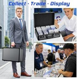Graded Card Case Storage Box with Slots Combo Lock Sports Cards Display Case