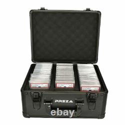 Graded Card Storage Box Premium Sports Card Display Case for Graded Black