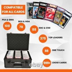 Graded Card Storage Box Premium Sports Card Display Case for Graded Black