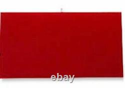 Grained Leatherette 5 Drawer Wood Display Storage Cabinet Case with Red Pads