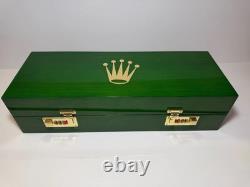 Green Wooden Watch Display Storage Case with Outer Presentation Box