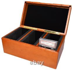 Guardhouse 45 Slab Graded Card Storage Box Cedar Wood Collector Display Case