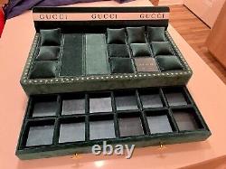 Gucci RARE Watch Jewelry Case WithFull Gucci Sign, 2-Bee Logo, Store Display
