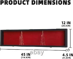 Gun Shotgun Display Case Wooden Cabinet Wall Rack Holder Lockable Storage 43