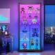 Gurexl Display Cabinet With Rgb Lights For Collectibles, 7-tiers Curio Cabinet