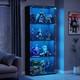Gurexl Glass Display Cabinet With Led Light, 66 Curio Cabinets For Collectibles