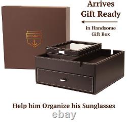 HOUNDSBAY Lookout Sunglasses and Eyeglasses Organizer Storage Display Case Dr