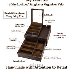 HOUNDSBAY Lookout Sunglasses and Eyeglasses Organizer Storage Display Case Dr