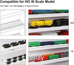 HO Scale Model Train Display Case Wall Rack with 6 Shelves Organizer Storage Cab