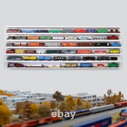 HO Scale Model Train Display Case Wall Rack with 6 Shelves Organizer Storage Cab