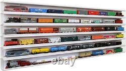 HO Scale Model Train Display Case Wall Rack with 6 Shelves Organizer Storage Cab