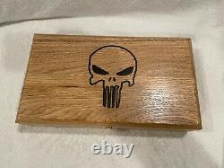 Hand Crafted Punisher Solid wood Storage boxes, gun case, display box