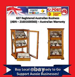 Hand Made 18 Watch Cabinet Luxury Case Storage Display Box Jewellery Watches 69b